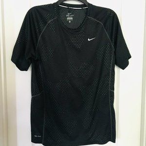 Nike Men's DriFit Running T-Shirt, M,  Black